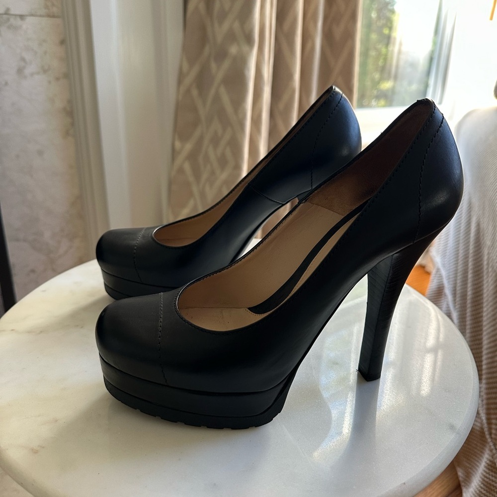 FENDI Black Platform Pumps 38.5 - Picture 2 of 5